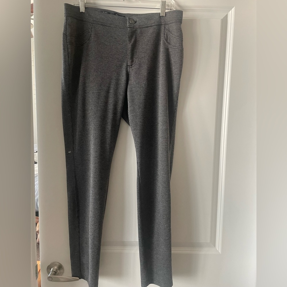 Vera wang skinny plaid trousers